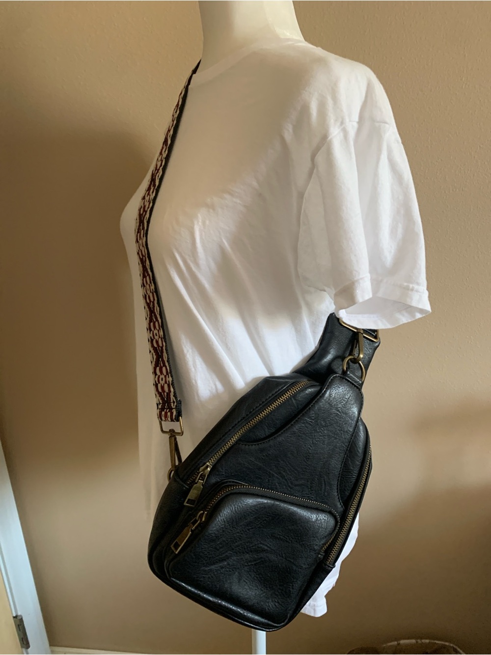 Beauty Stash Black  Sling Crossbody Bag
